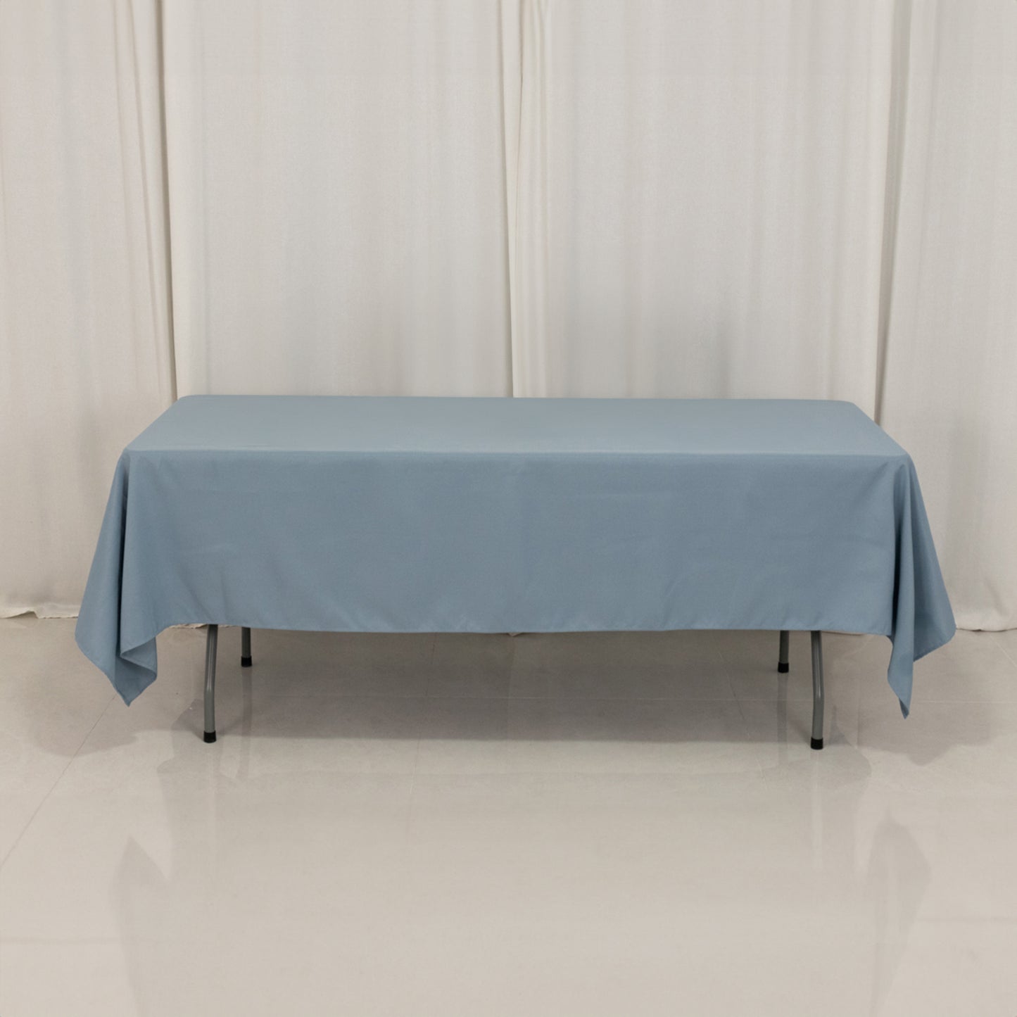 60"x102" Dusty Blue Premium Polyester Rectangular Tablecloth - 220GSM