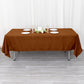 60"x102" Cinnamon Brown Polyester Rectangular Tablecloth