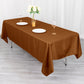 60"x102" Cinnamon Brown Polyester Rectangular Tablecloth
