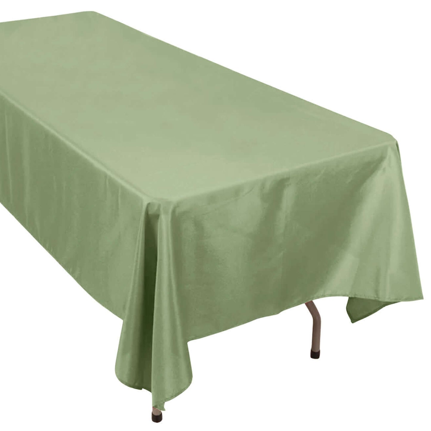 60"x102" Dusty Sage Green Premium Polyester Rectangular Tablecloth - 220GSM