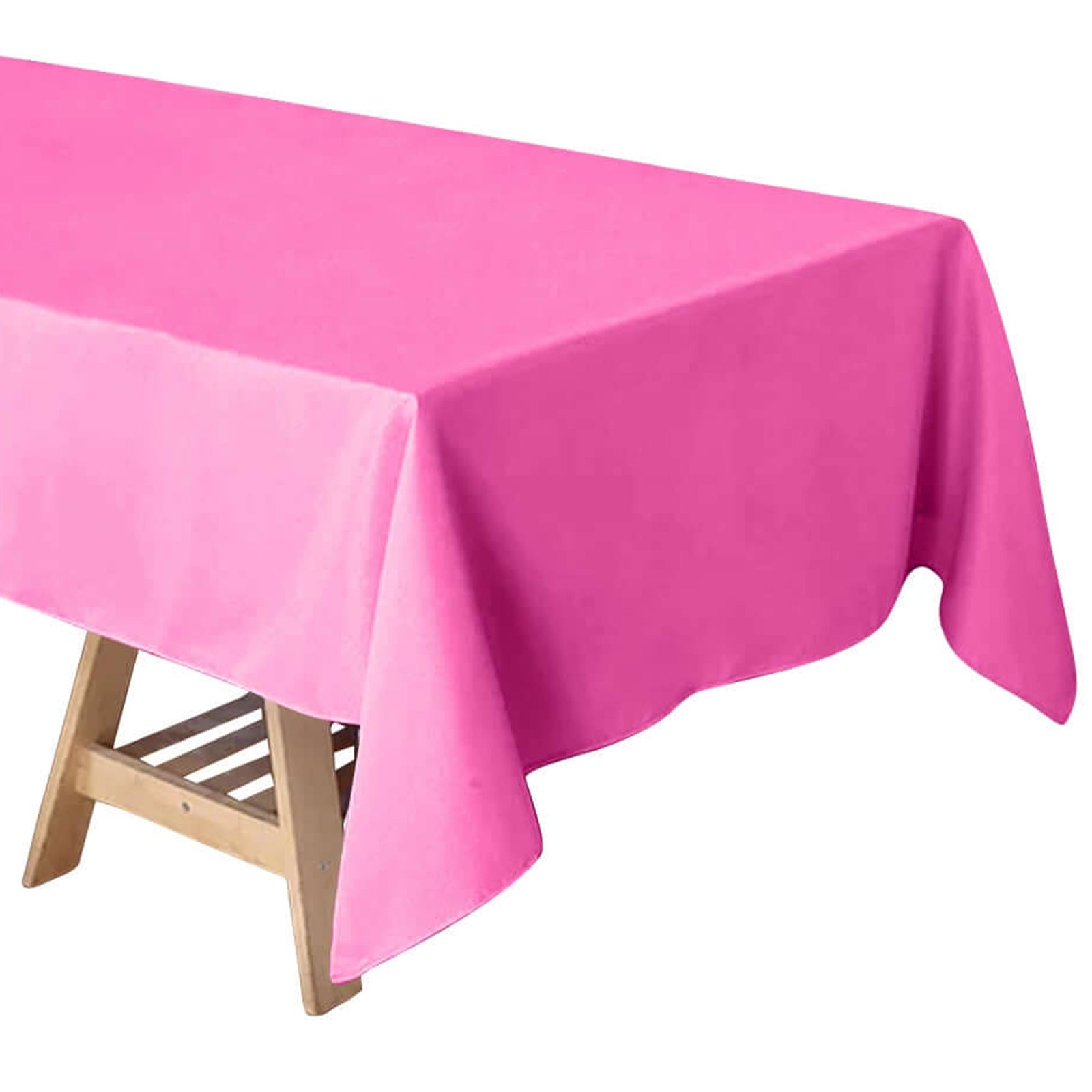 Fuchsia Polyester Tablecloth 60 Inch x 102 Inch Rectangular