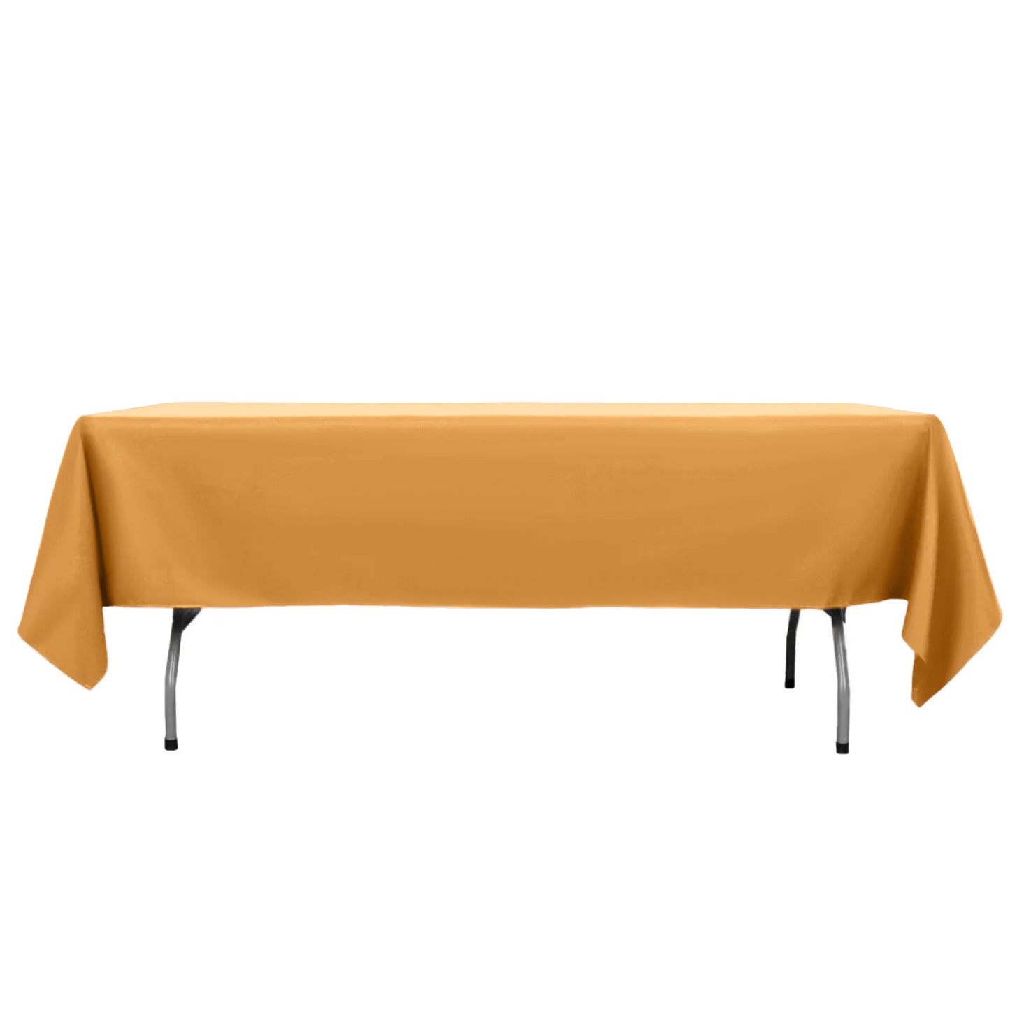 60"x102" Gold Premium Polyester Rectangular Tablecloth - 220GSM