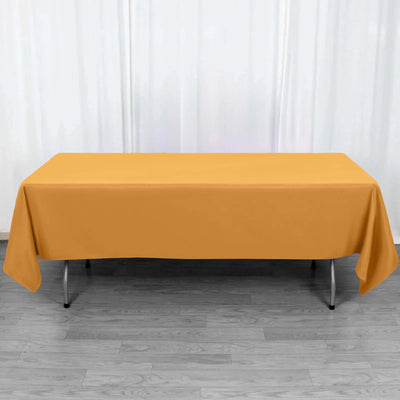 Gold Premium Polyester Rectangular Tablecloth 60"x102"