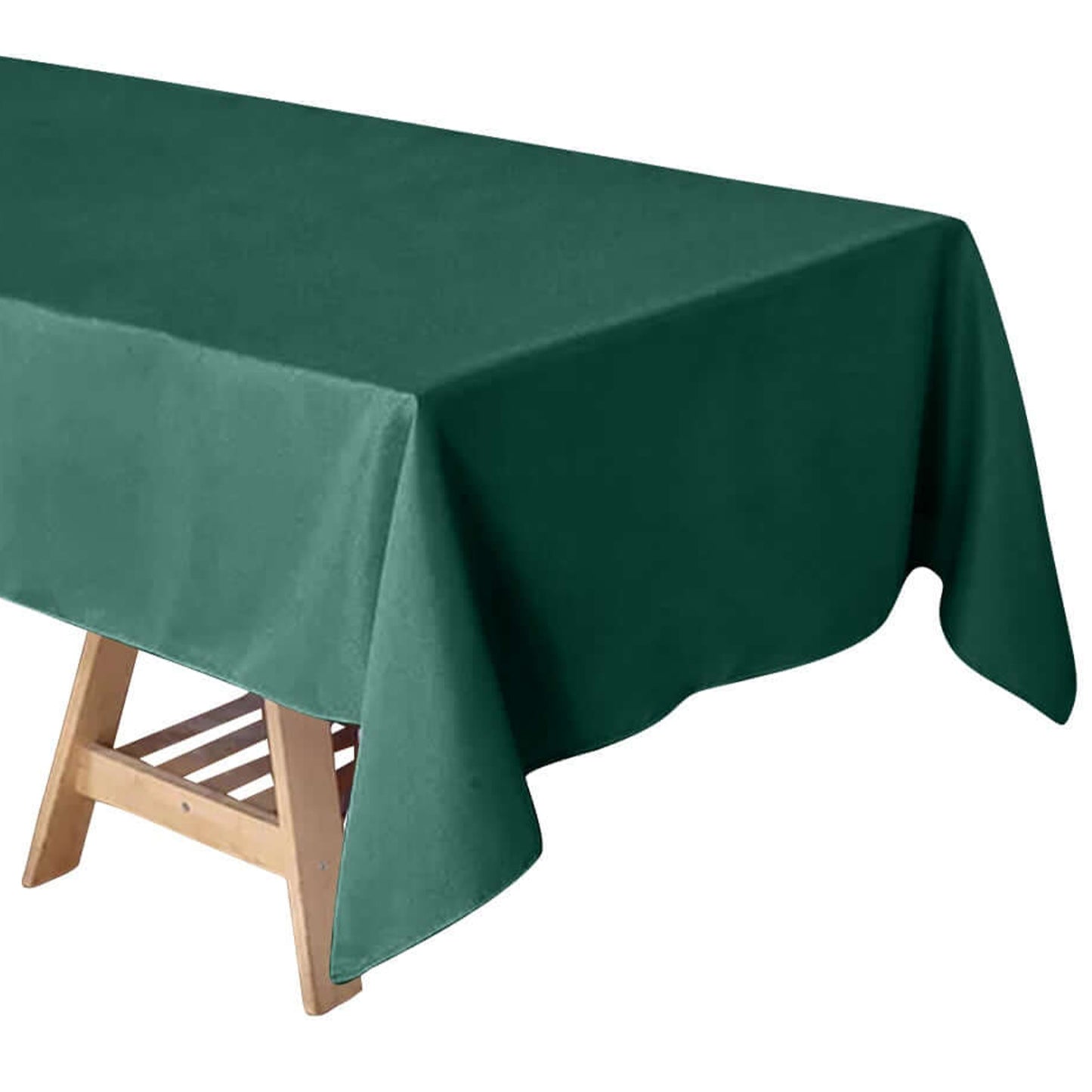 Rectangular Tablecloth Hunter Emerald Green Polyester 60 Inch x 102 Inch