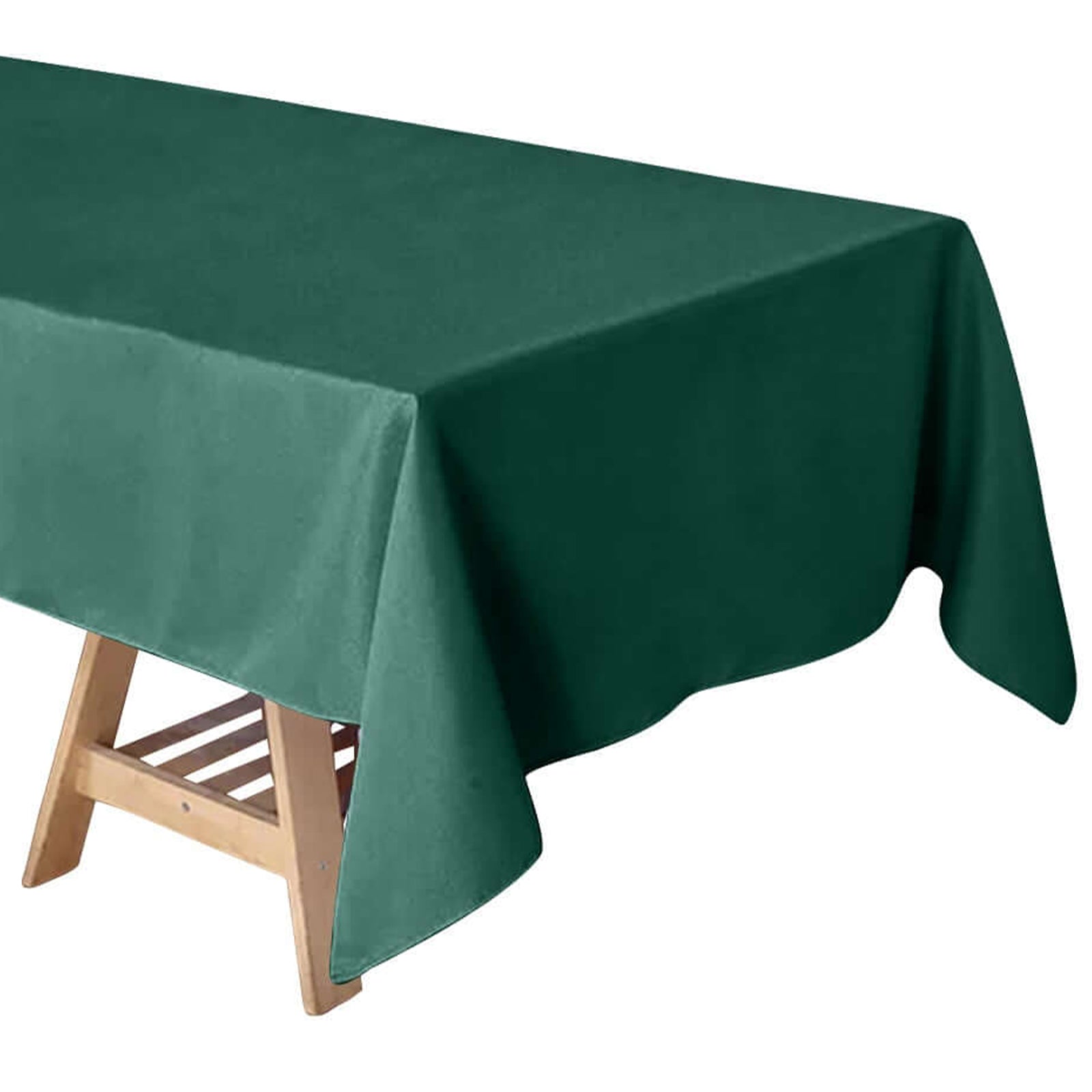 Rectangular Tablecloth Hunter Emerald Green Polyester 60 Inch x 102 Inch
