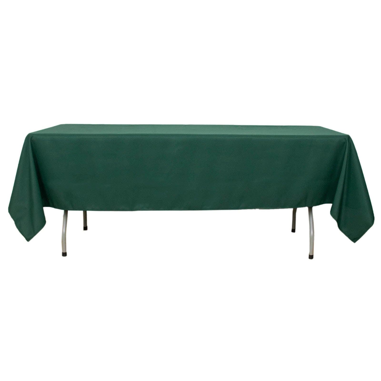 60x102inch Hunter Emerald Green 200 GSM Seamless Premium Polyester Rectangular Tablecloth