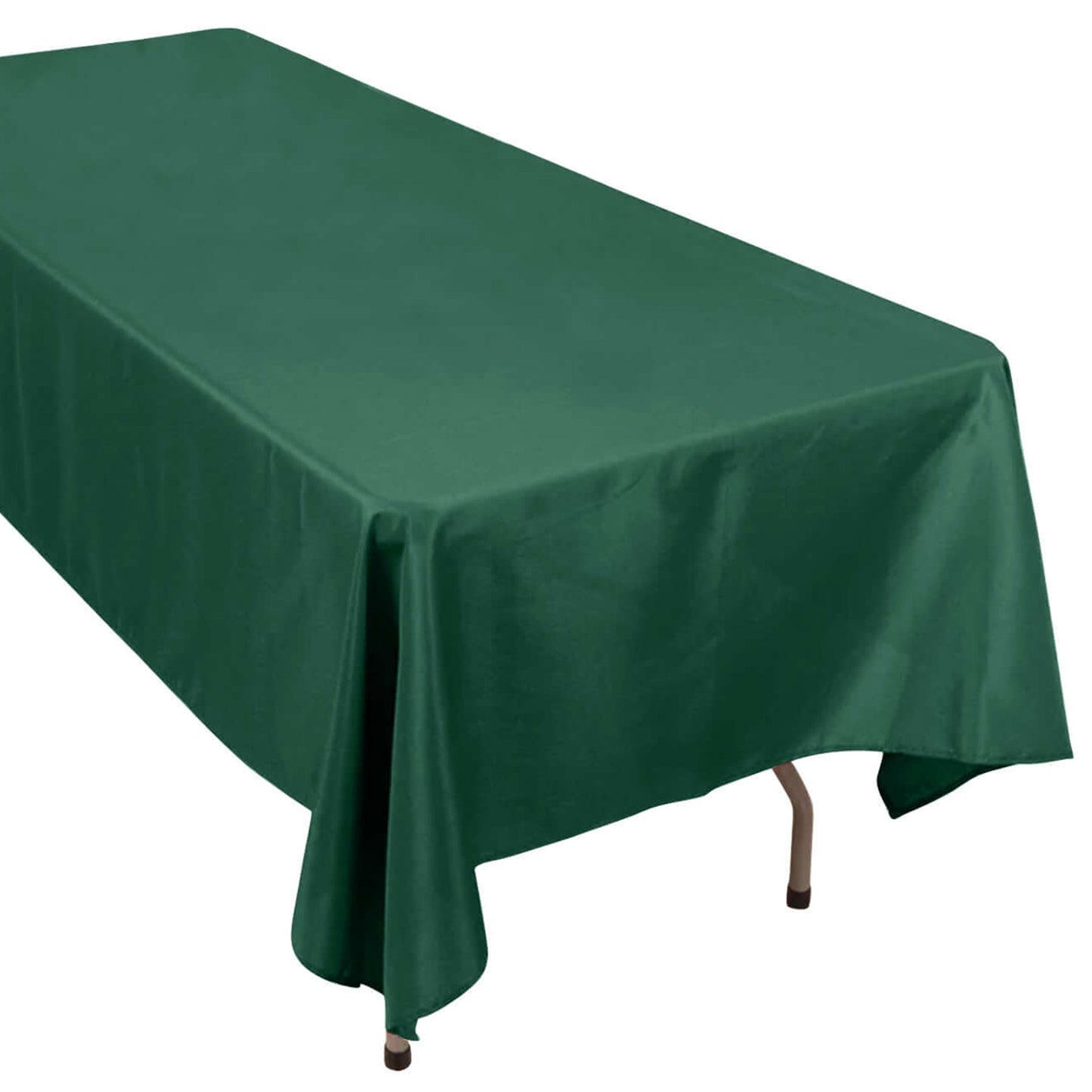 60x102inch Hunter Emerald Green 200 GSM Seamless Premium Polyester Rectangular Tablecloth