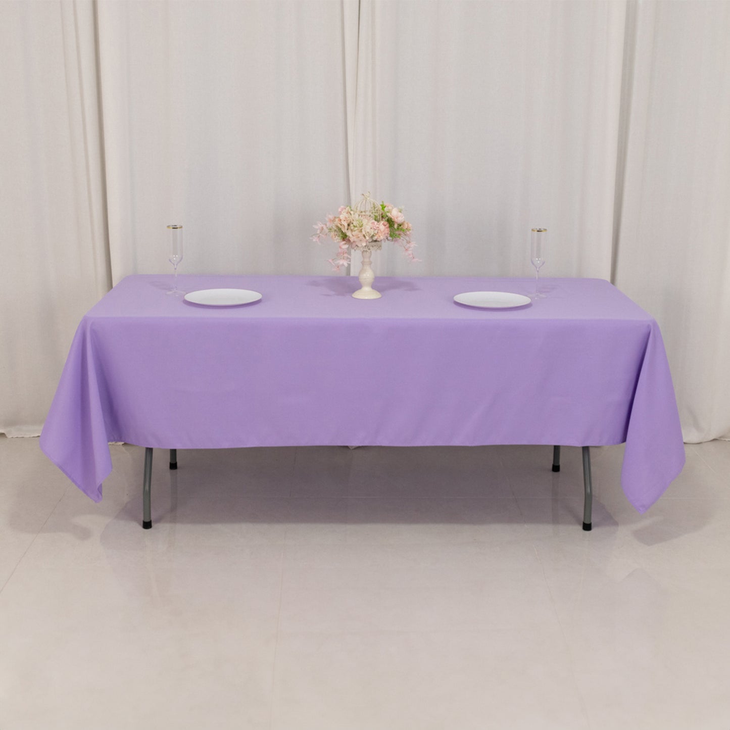 60"x102" Lavender Lilac Premium Polyester Rectangular Tablecloth - 220GSM