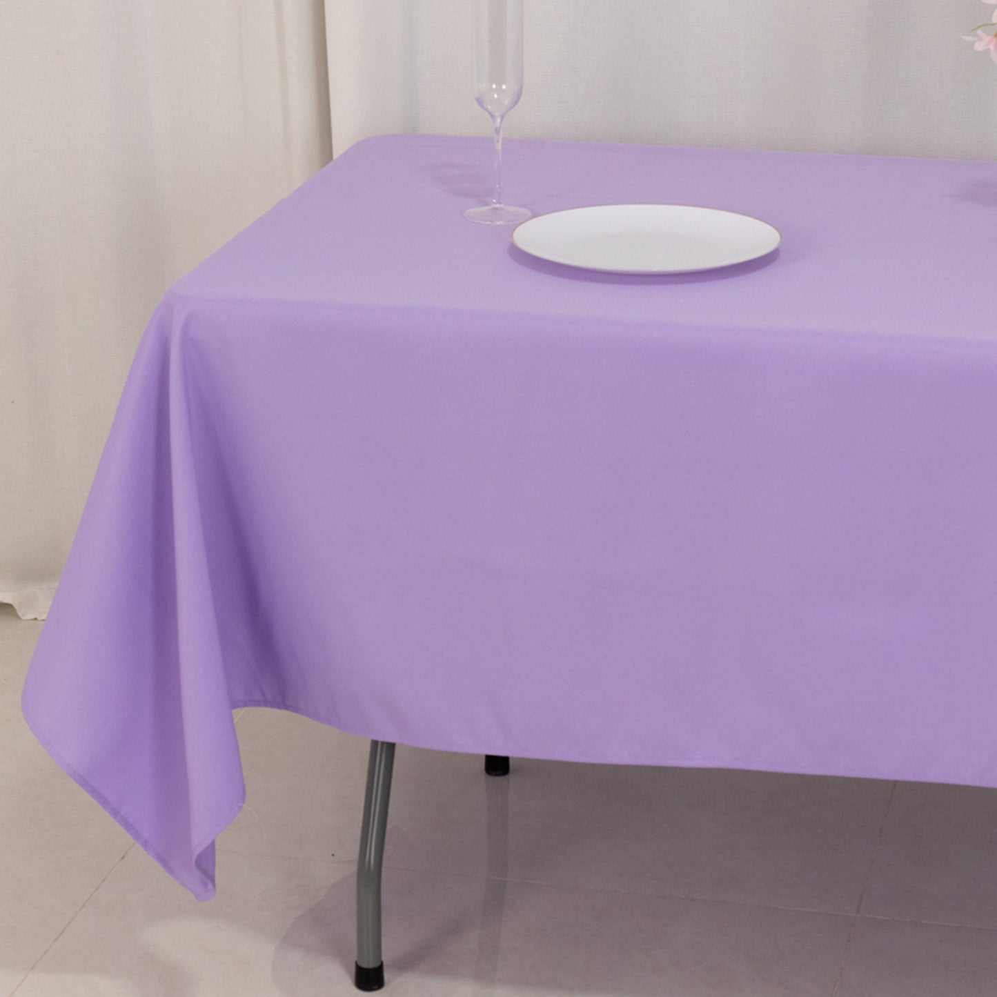 60"x102" Lavender Lilac Premium Polyester Rectangular Tablecloth - 220GSM