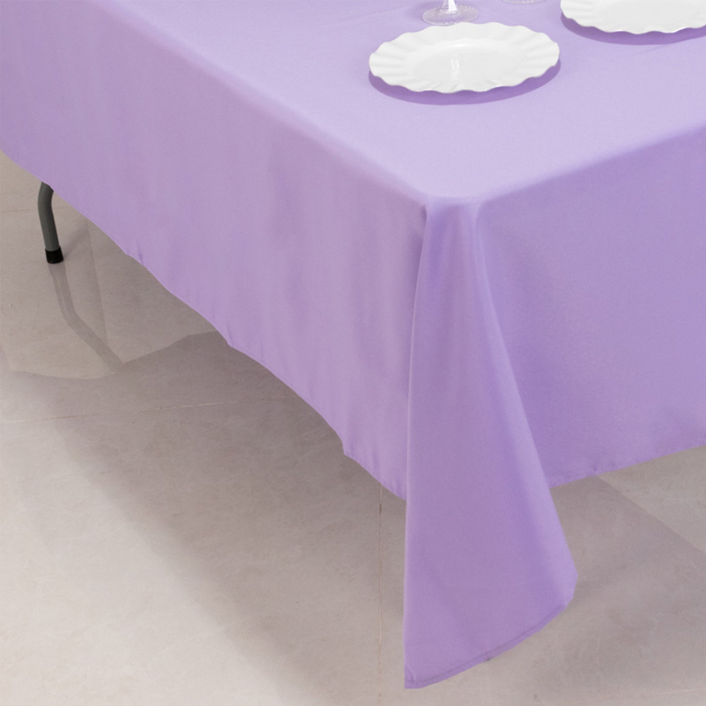 60"x102" Lavender Lilac Premium Polyester Rectangular Tablecloth - 220GSM