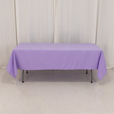 Premium Lavender Lilac Polyester Rectangular Tablecloth