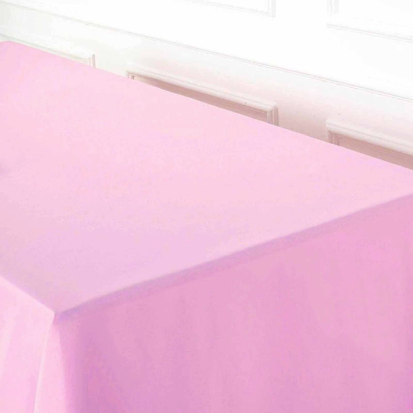 60"x102" Pink Polyester Rectangular Tablecloth