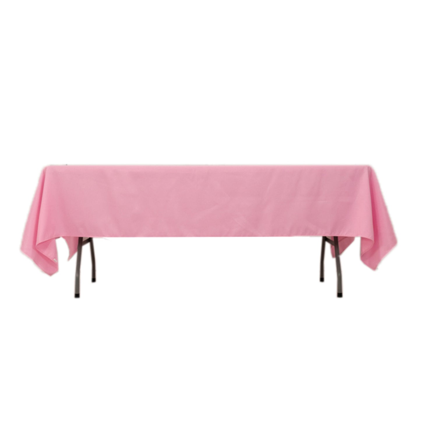 60"x102" Pink Premium Polyester Rectangular Tablecloth - 220GSM