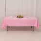 60"x102" Pink Premium Polyester Rectangular Tablecloth - 220GSM