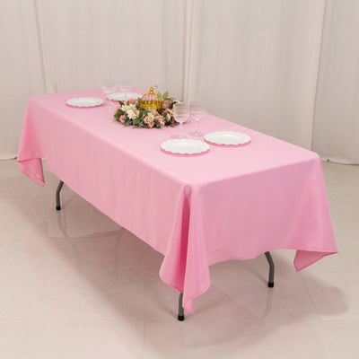Beautiful Pink Polyester Table Cover