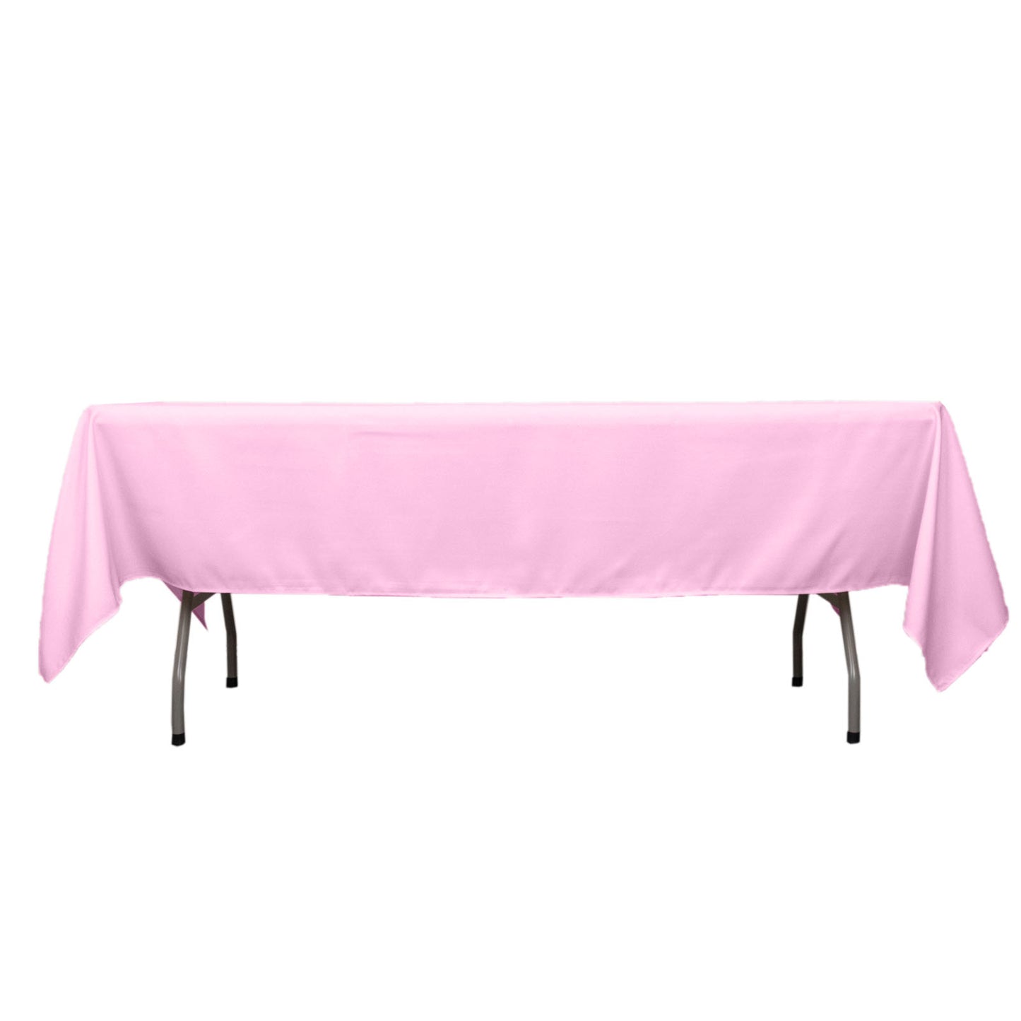 60"x102" Pink Premium Polyester Rectangular Tablecloth - 220GSM