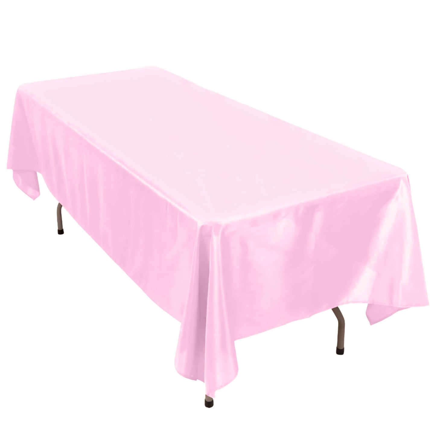 60"x102" Pink Premium Polyester Rectangular Tablecloth - 220GSM