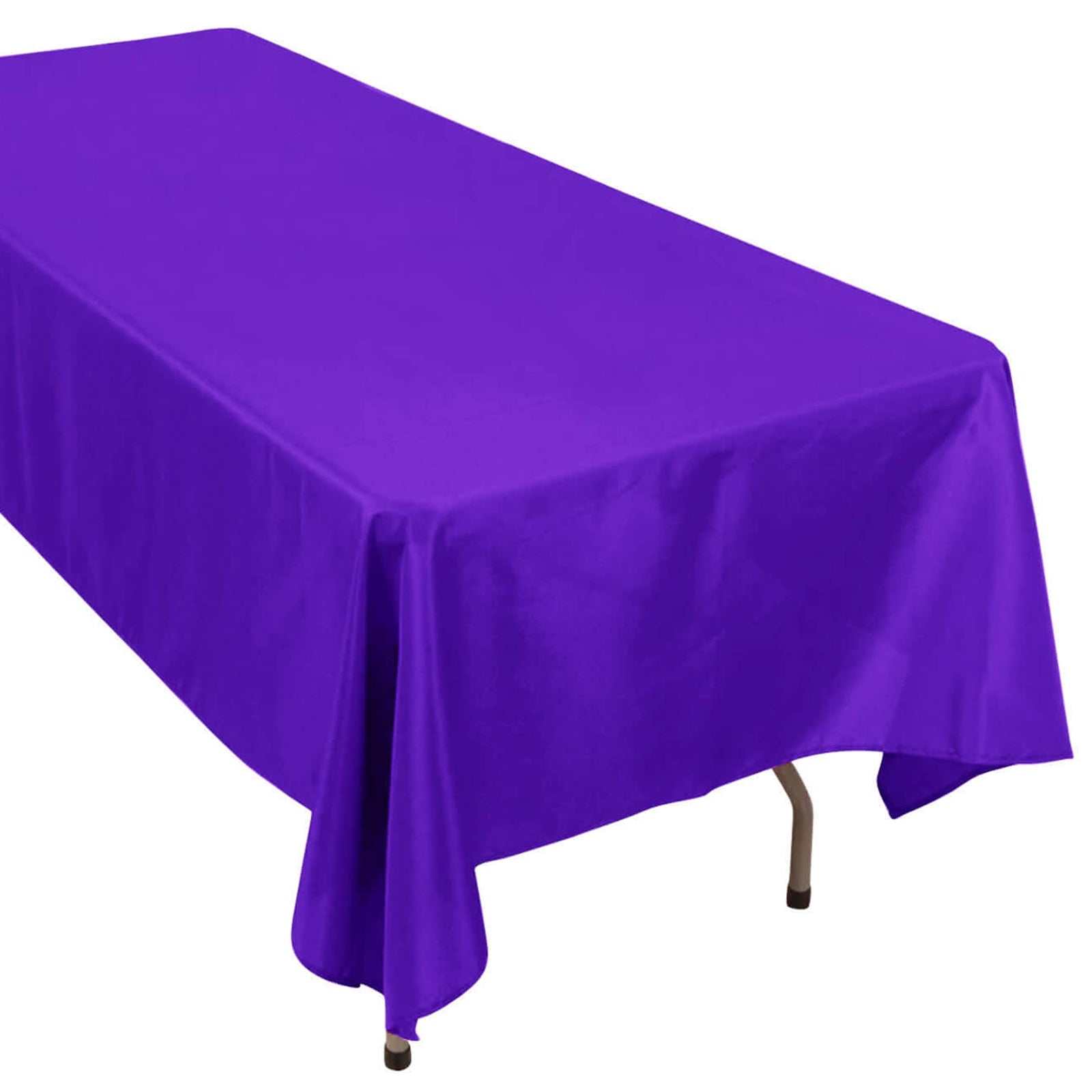 60x102inch Purple 200 GSM Seamless Premium Polyester Rectangular Tablecloth