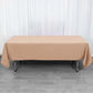 60"x102" Nude Premium Polyester Rectangular Tablecloth - 220GSM