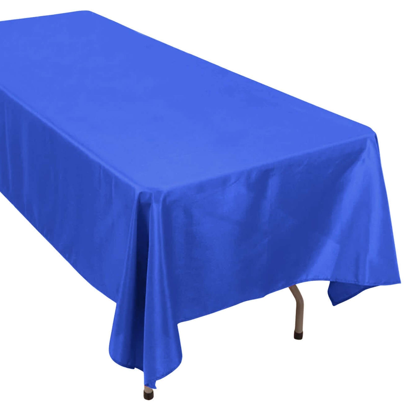 60x102inch Royal Blue 200 GSM Seamless Premium Polyester Rectangular Tablecloth