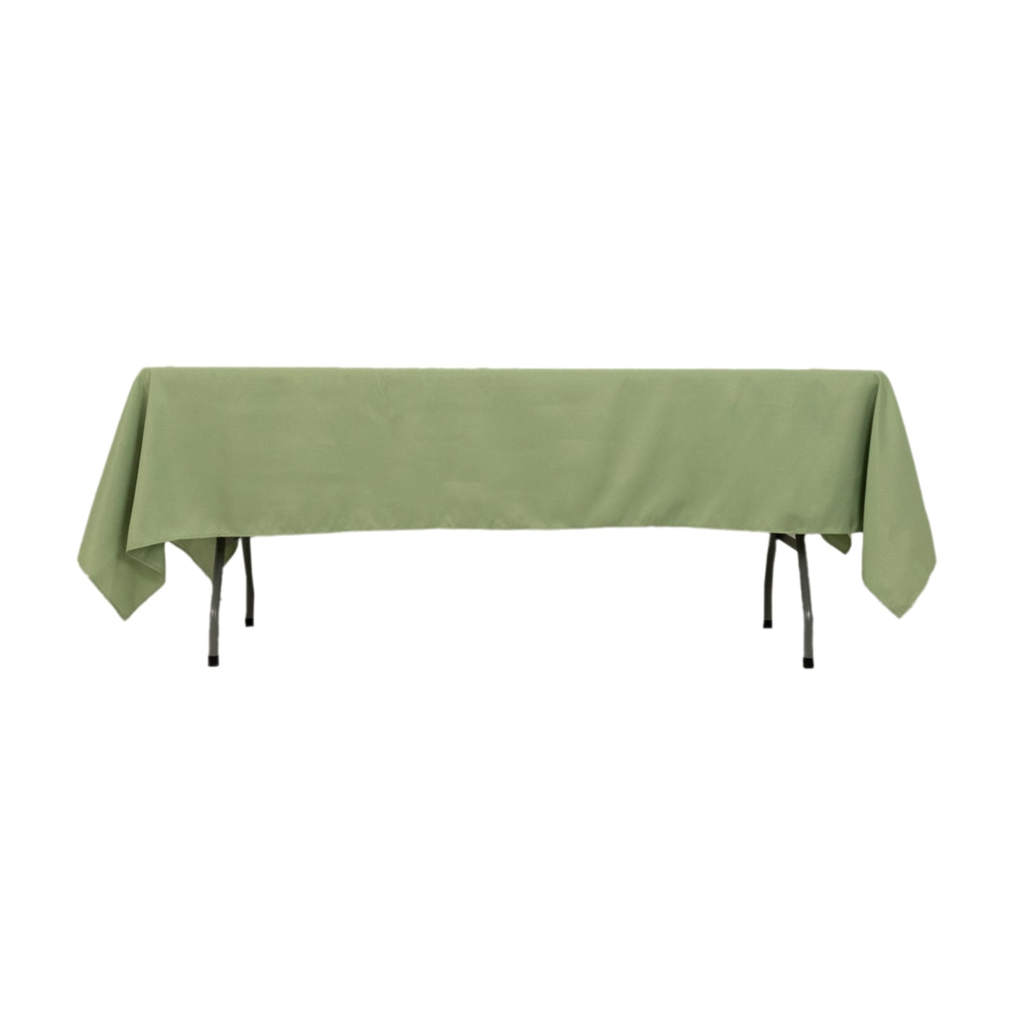 60"x102" Sage Green Premium Polyester Rectangular Tablecloth - 220GSM