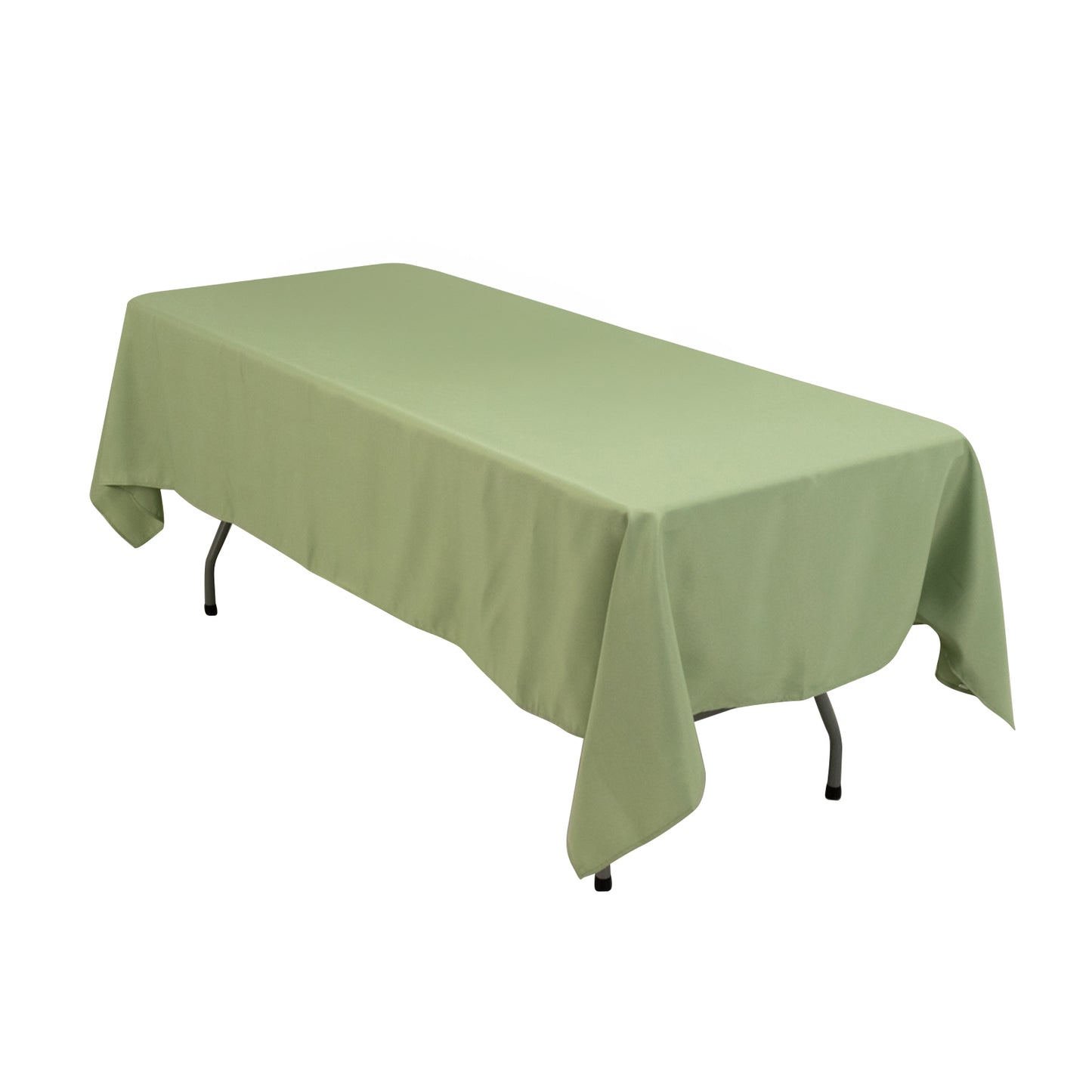 60"x102" Sage Green Premium Polyester Rectangular Tablecloth - 220GSM