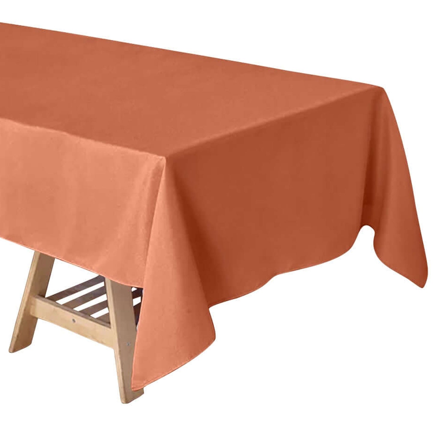 Terracotta Polyester Tablecloth 60X102 Inch Rectangle