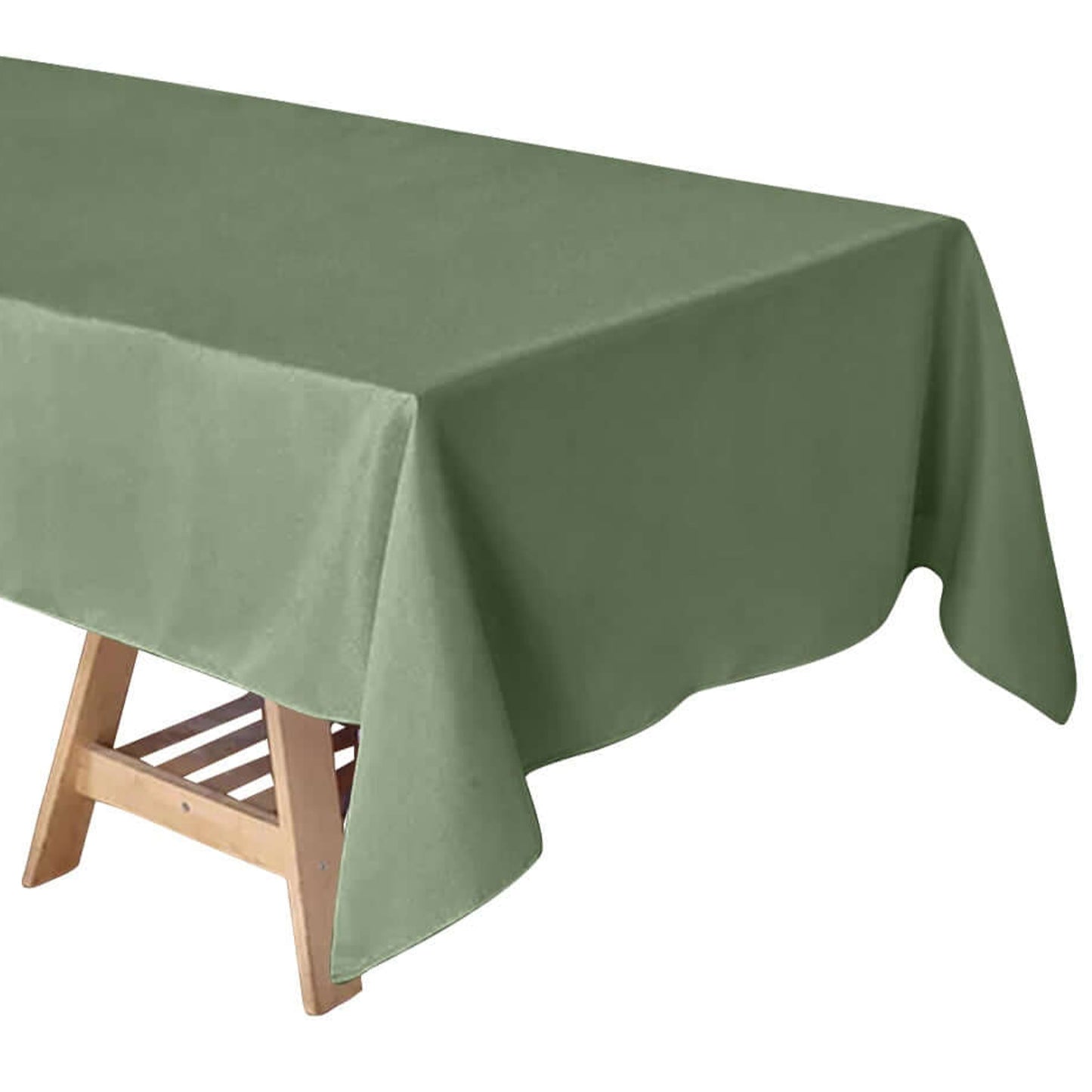 Rectangular Olive Green Polyester Table Cover 60 Inch x 102 Inch