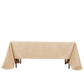 60"x126" Beige Premium Polyester Rectangular Tablecloth - 220GSM