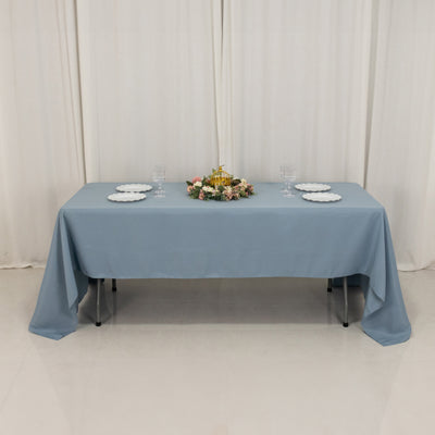 Seamless Dusty Blue Polyester Rectangular Tablecloth for Any Event