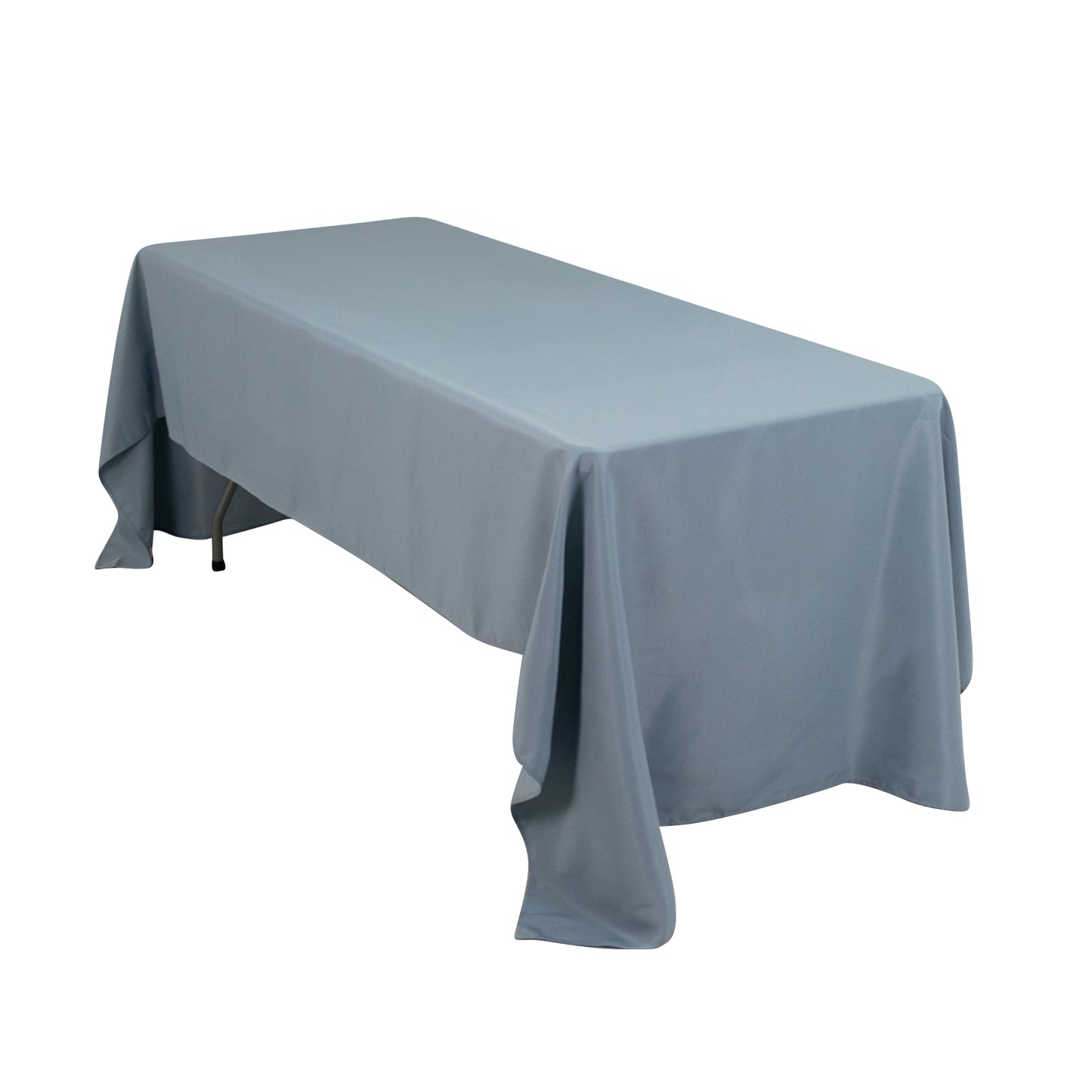 60"x126" Dusty Blue Premium Polyester Rectangular Tablecloth - 220GSM