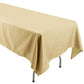 Champagne Rectangular Polyester Tablecloth 60 Inch x 126 Inch Seamless