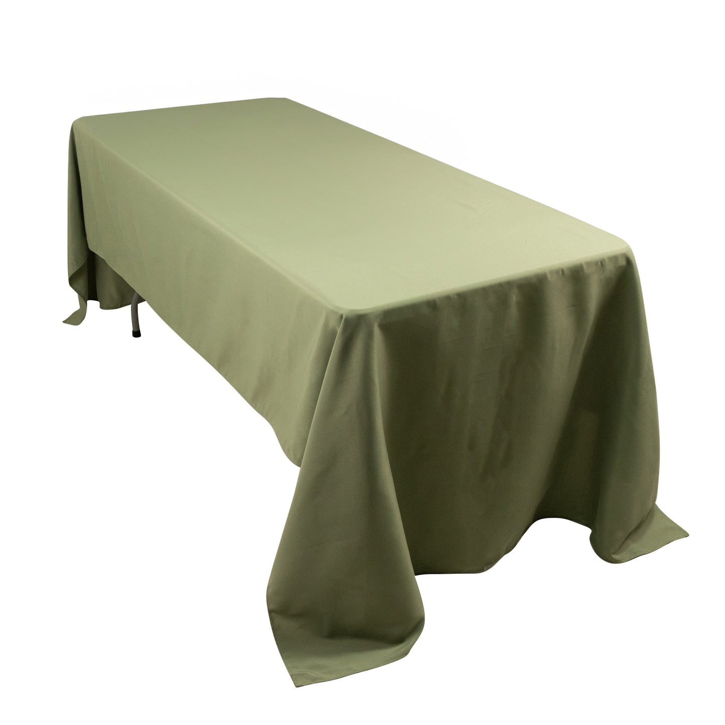 60"x126" Dusty Sage Green Premium Polyester Rectangular Tablecloth - 220GSM