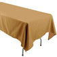 60x126Inch Gold Seamless Polyester Rectangular Tablecloth
