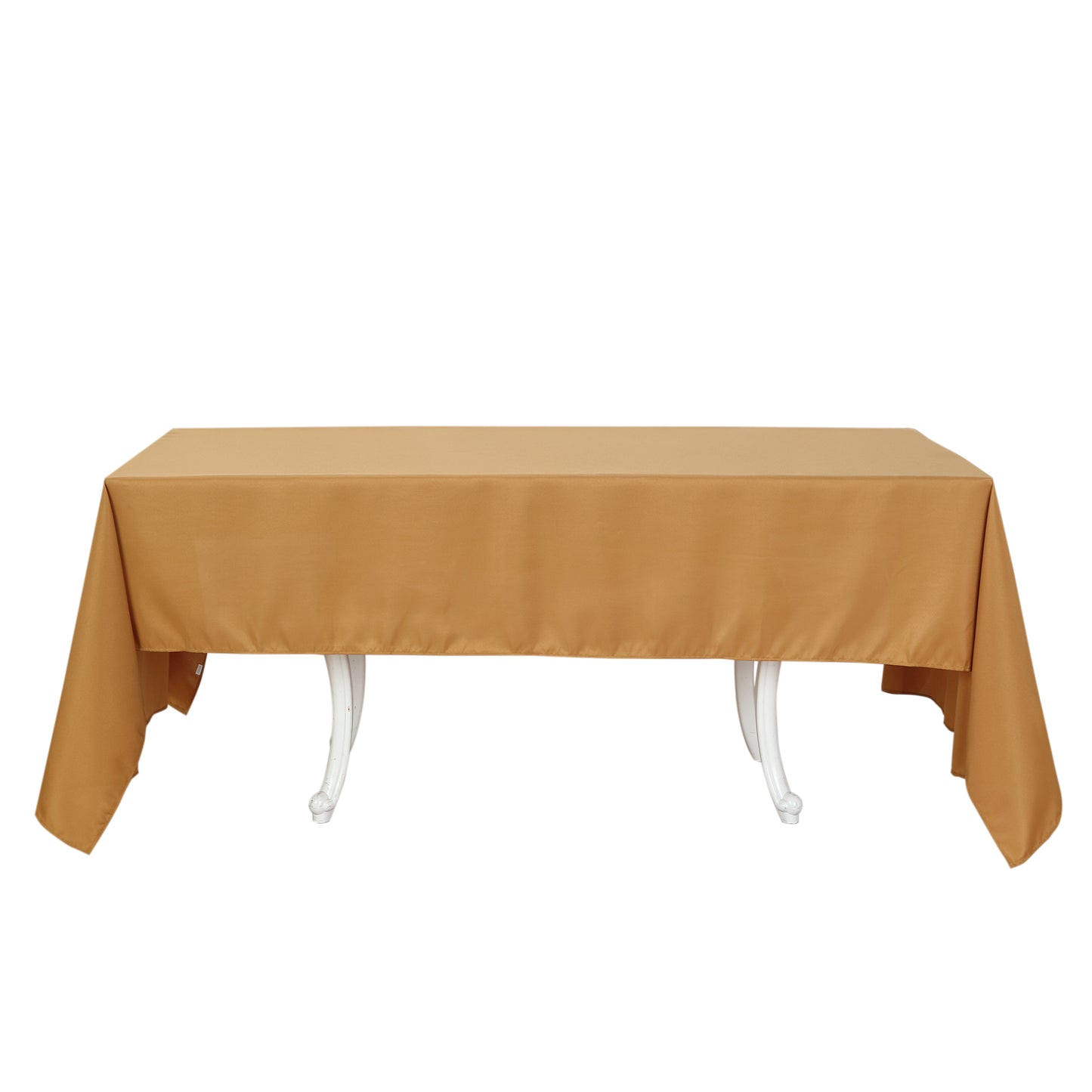 60"x126" Gold Premium Polyester Rectangular Tablecloth - 220GSM