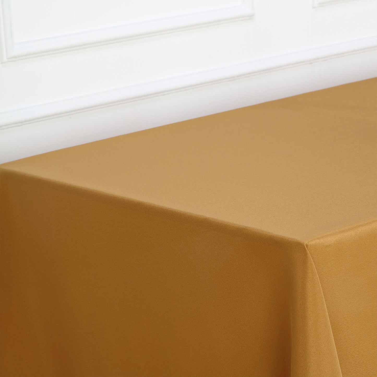 60"x126" Gold Premium Polyester Rectangular Tablecloth - 220GSM