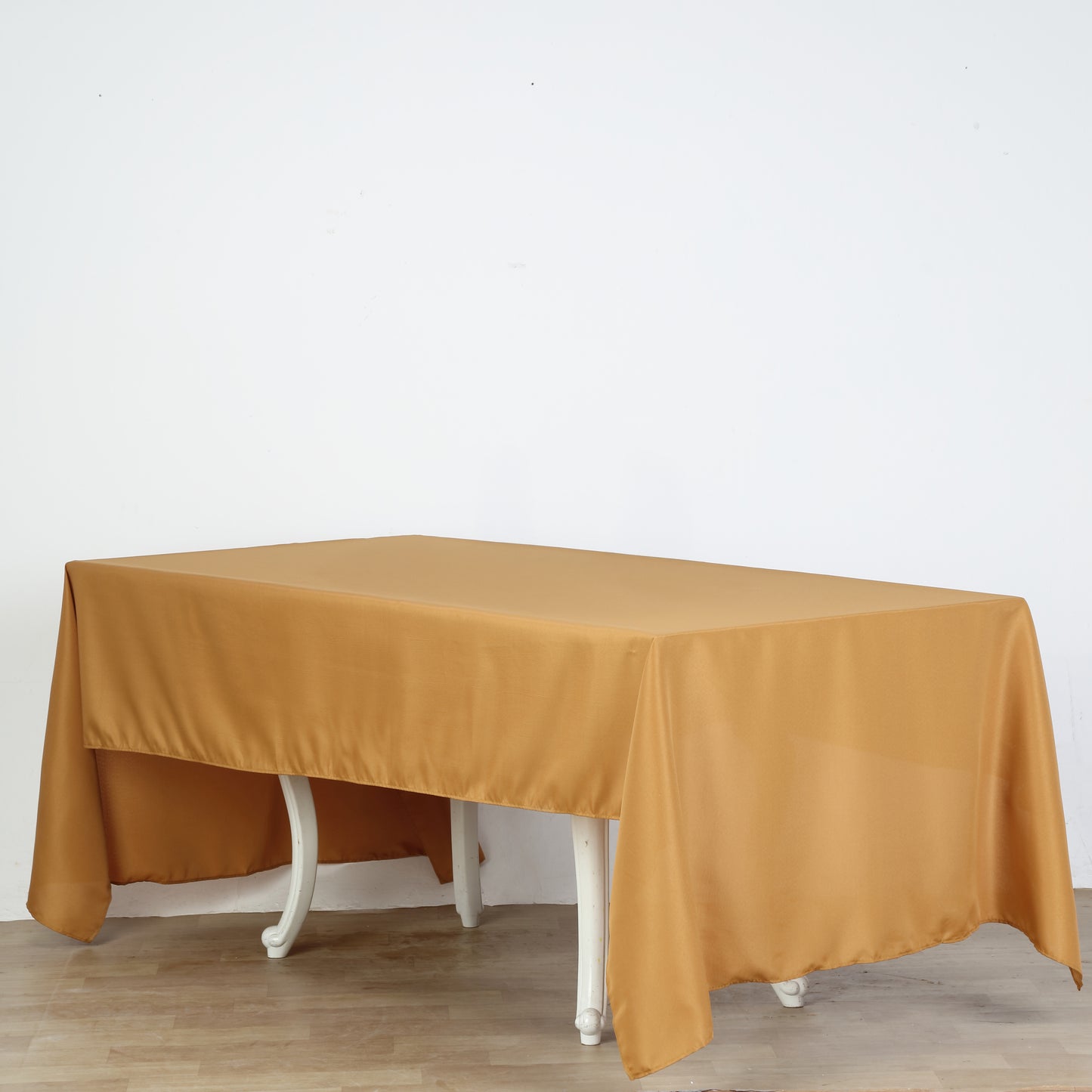 60"x126" Gold Premium Polyester Rectangular Tablecloth - 220GSM