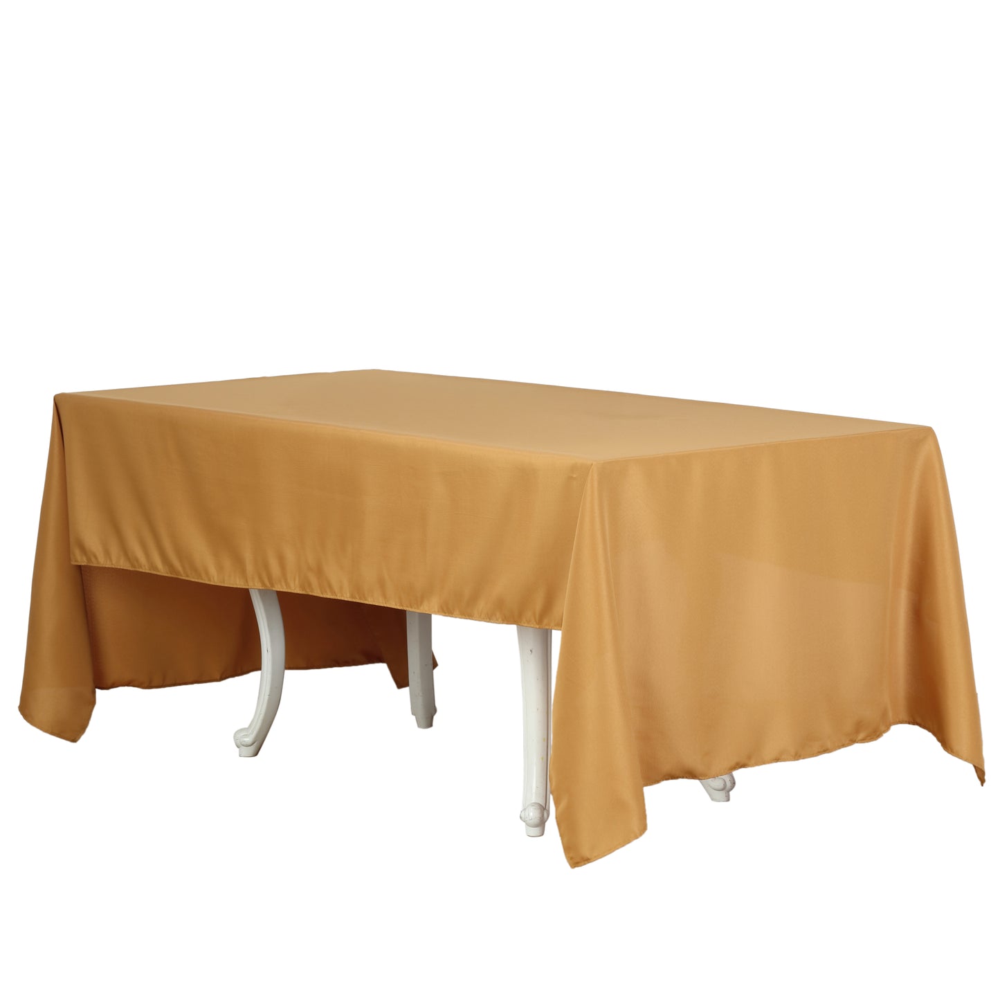 60"x126" Gold Premium Polyester Rectangular Tablecloth - 220GSM