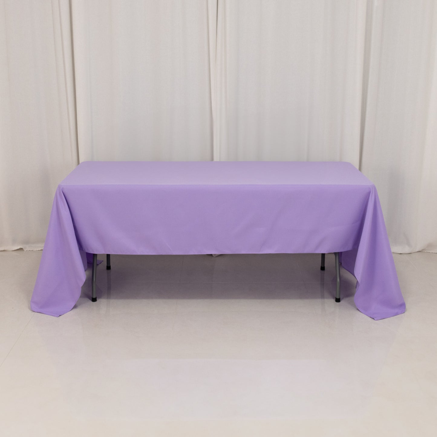 60"x126" Lavender Lilac Premium Polyester Rectangular Tablecloth - 220GSM