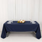 60"x126" Navy Blue Premium Polyester Rectangular Tablecloth - 220GSM