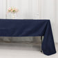 60"x126" Navy Blue Premium Polyester Rectangular Tablecloth - 220GSM