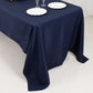 60"x126" Navy Blue Premium Polyester Rectangular Tablecloth - 220GSM