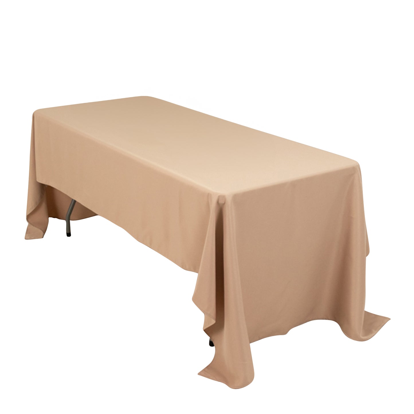 60"x126" Nude Premium Polyester Rectangular Tablecloth - 220GSM