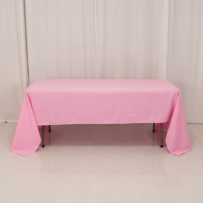 Seamless Pink Polyester Rectangular Tablecloth for Any Event