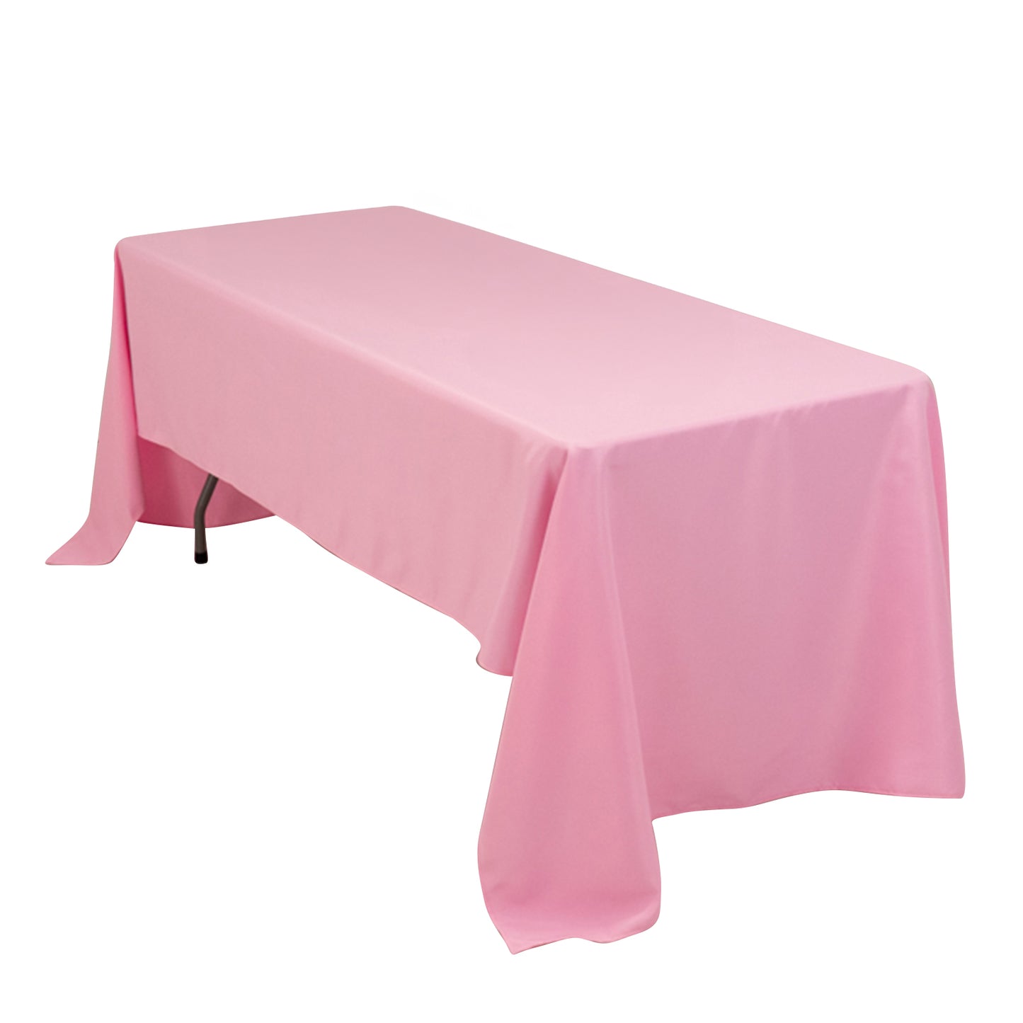 60"x126" Pink Premium Polyester Rectangular Tablecloth - 220GSM