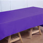 60"x126" Purple Premium Polyester Rectangular Tablecloth - 220GSM