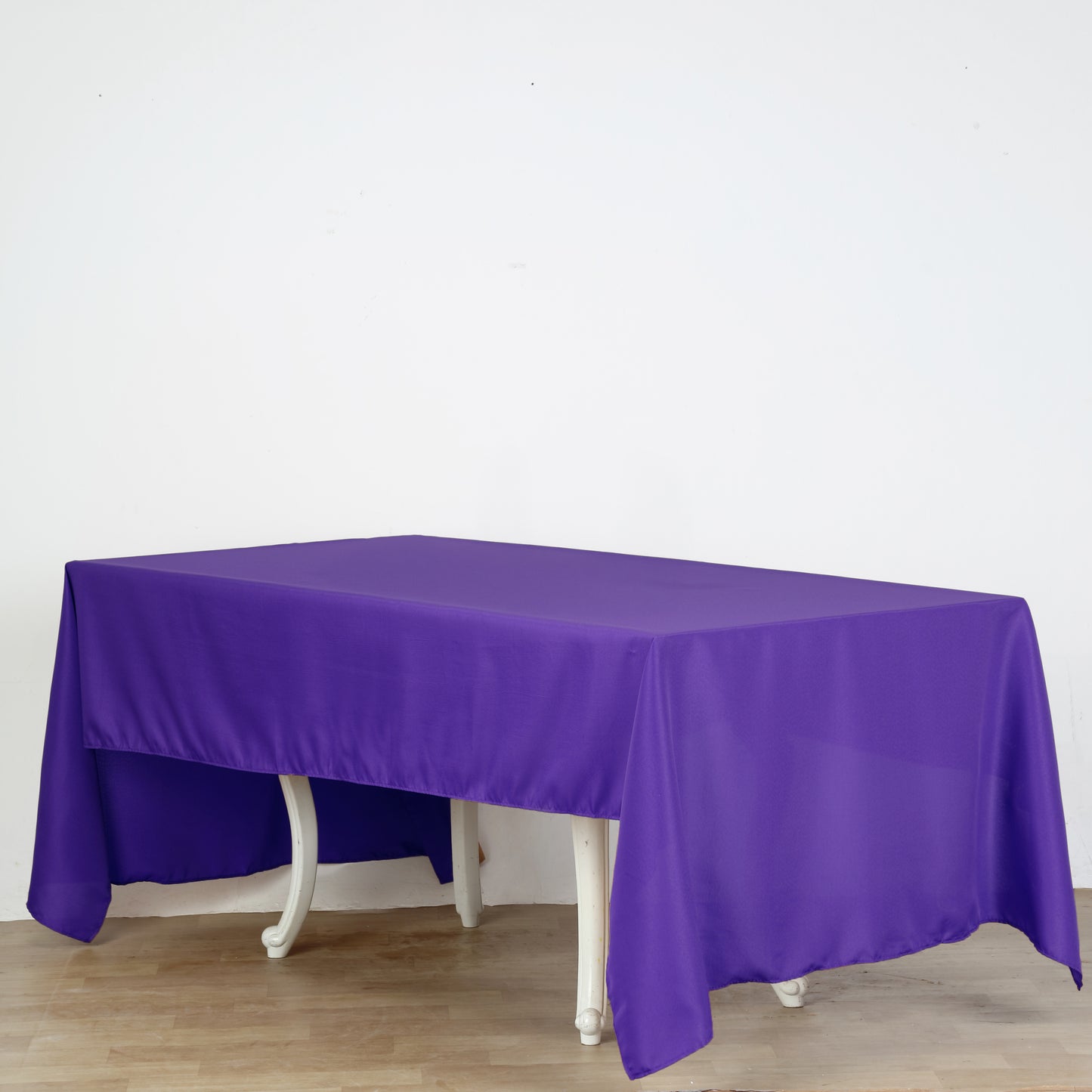 60"x126" Purple Premium Polyester Rectangular Tablecloth - 220GSM