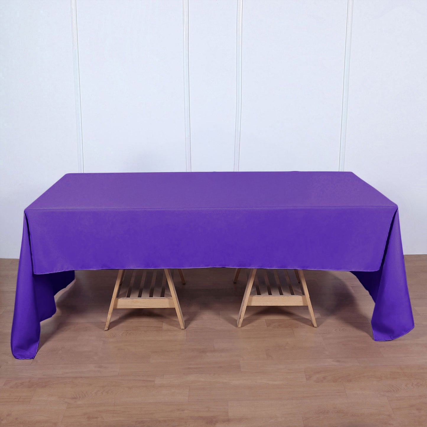 60"x126" Purple Premium Polyester Rectangular Tablecloth - 220GSM
