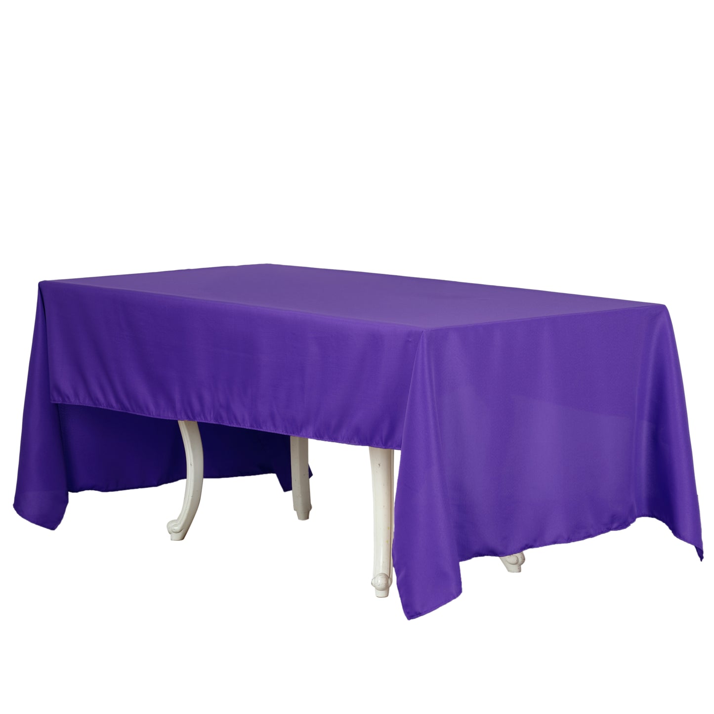 60"x126" Purple Premium Polyester Rectangular Tablecloth - 220GSM