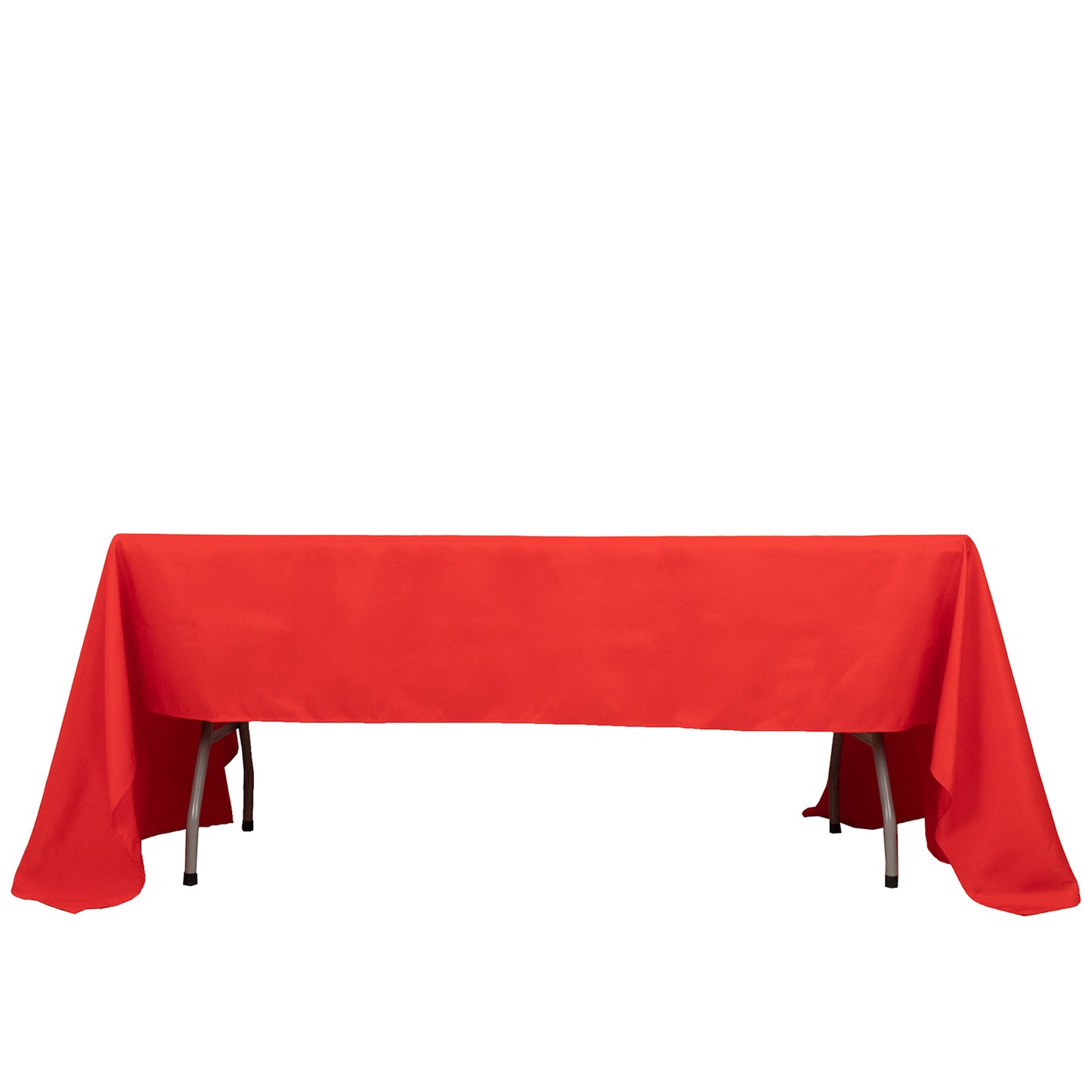 60"x126" Red Premium Polyester Rectangular Tablecloth - 220GSM